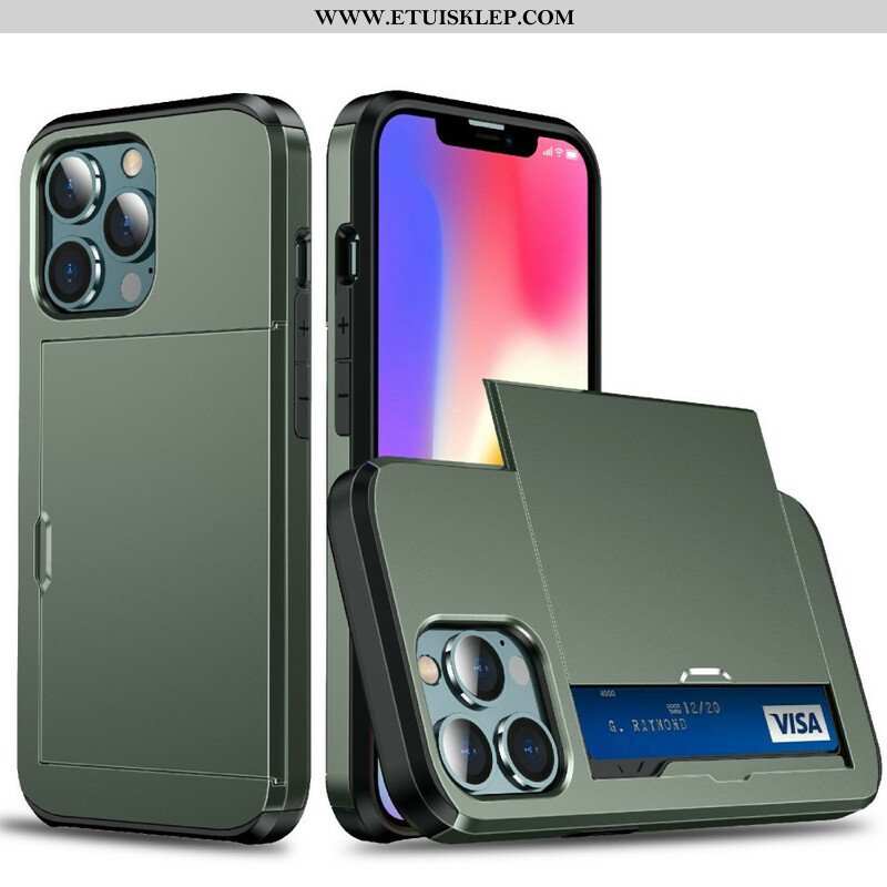 Etui do iPhone 13 Pro Max Posiadacz Karty Z Zamkiem Błyskawicznym